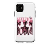Skeleton Anatomy Pink Goth Funny Sarcastic Halftone Poster Case for iPhone 11