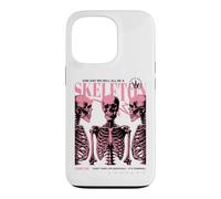 Skeleton Anatomy Pink Goth Funny Sarcastic Halftone Poster Case for iPhone 13 Pro