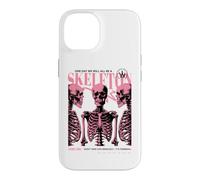 Skeleton Anatomy Pink Goth Funny Sarcastic Halftone Poster Case for iPhone 14