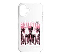 Skeleton Anatomy Pink Goth Funny Sarcastic Halftone Poster Case for iPhone 16