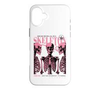 Skeleton Anatomy Pink Goth Funny Sarcastic Halftone Poster Case for iPhone 16 Plus