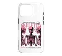 Skeleton Anatomy Pink Goth Funny Sarcastic Halftone Poster Case for iPhone 16 Pro