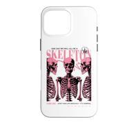 Skeleton Anatomy Pink Goth Funny Sarcastic Halftone Poster Case for iPhone 16 Pro Max