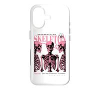 Skeleton Anatomy Pink Goth Funny Sarcastic Halftone Poster Case for iPhone 17