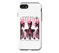 Skeleton Anatomy Pink Goth Funny Sarcastic Halftone Poster Case for iPhone SE (2020) / 7/8