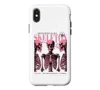 Skeleton Anatomy Pink Goth Funny Sarcastic Halftone Poster Case for iPhone X/XS