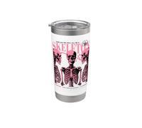 Skeleton Anatomy Pink Goth Funny Sarcastic Halftone Poster Stainless Steel Insulated Tumbler