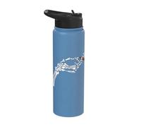Skeleton and Bones Cigarette Lover Tobacco Smoking Stainless Steel Insulated Water Bottle