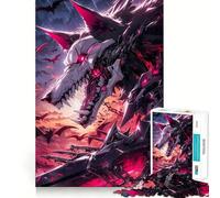 Skeleton Anime Wolf Jigsaw Puzzle 1000 Piece for Teenagers Clear Logic Toy Easy Leisure Perfect Cut Birthday Gift 38x26cm