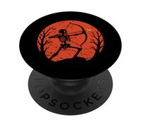 Skeleton Archer Halloween Moon PopSockets Adhesive PopGrip