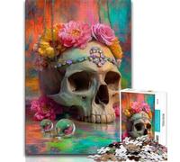 Skeleton Art 1000 Piece Jigsaw Puzzles for Teenagers,Family Game Stress Reliever Difficult Challenge Artists Collection,Fine Art 50x75cm