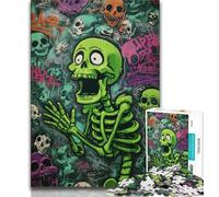 Skeleton Art Jigsaw Puzzles 1000 Pieces for Adults Teens,Family Game Stress Reliever Difficult Challenge Artists Collection,Fine Art 50x75cm