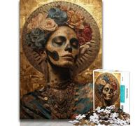 Skeleton Art Jigsaw Puzzles for Teenagers 1000 Jigsaws,Help The Brain Exercise Addictive Toys to Cultivate Patience Unique Challenge Game 50x75cm