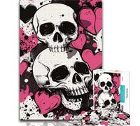 Skeleton Art Jigsaw Puzzles for Teenagers,Help The Brain Exercise Addictive Toys to Cultivate Patience Suitable for Couples (75x50cm)