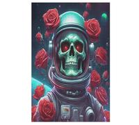 Skeleton Astronaut Jigsaw Puzzles, Wooden Puzzle Gift for Adult Toys for Adults Educational 1000 for Kid Teen Age 12 Toy 78×53cm