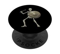 Skeleton Banging On A Shield Meme PopSockets Adhesive PopGrip