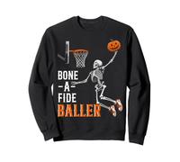 Skeleton Basketball Bone-A-Fide Baller Halloween Mens Boys Sweatshirt