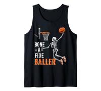 Skeleton Basketball Bone-A-Fide Baller Halloween Mens Boys Tank Top