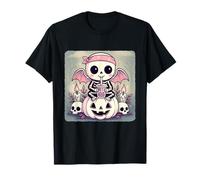 Skeleton Bat Kawaii Pastel Goth Creepy Cute Skeleton T-Shirt