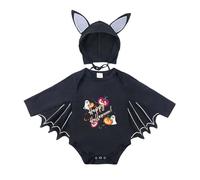 Skeleton Bat Romper Long Sleeve Cotton Jumpsuit With Hat, Devil Costume Baby Black Jumpsuit Toddler Halloween Costumes Girls Halloween Outfit Winter Clothes |