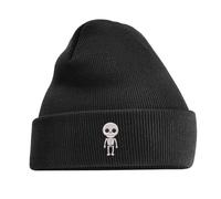 Skeleton Beanie - Warm Knit Hat for Adults & Kids with Skull Design - Unisex Winter Cap for Halloween & Everyday Style (UK, Age, One Size, Adults, Navy)