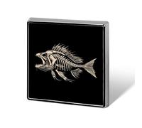 Skeleton Beautiful Fish Custom Lapel Pins Square Brooch Tie Suit Dress Accessories for Men Women Wedding Birthday