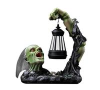 Skeleton Bedside Lamp, Skull Table Lamp - Skull Night Light Ornaments, Desk Table Lamp Atmosphere Lamp for Room, Halloween Home Decoration Skull Lamp for Bedroom, Living Room, Display Window