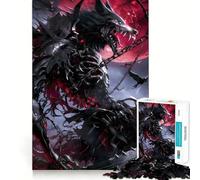 Skeleton Bloodmoon Wolf 1000 Piece Jigsaw Puzzles for Adults Teenagers Memory Upgrade Light Relax Sharp Cut Lovely Gift 38x52cm