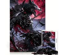Skeleton Bloodmoon Wolf 1000 Piece Jigsaw Puzzles for Adults Teenagers Memory Upgrade Light Relax Sharp Cut Lovely Gift 38x52cm