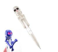 Skeleton Boxing Pen - Press Action Skull Boxing Pen With LED Light | Fun Stress Relieving Novelty Toy Pencil For Kids And Students | Halloween Back To School Gift Pens