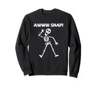 Skeleton Broken Bone Recovery Awww Snap Cast Humor Halloween Sweatshirt