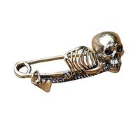 Skeleton Brooch Halloween Skull Stick Tie Pin Women Lady Bag Sapel Stick Brooch Gothic Skull Enamel Jewellery Skeleton Badge Call Mysterious Gothic Halloween Party Accessory