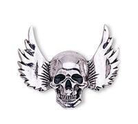 Skeleton Brooch Pin Skull Pin Badge Gothic Punk Brooch present (Silver)