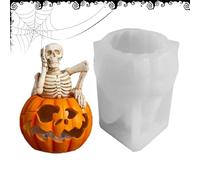Skeleton Candle Resin Model for Skull Candles | Silicone Mould for Resin Decor Desk Spectral Aromatherapy and Soap for Sweets and Crafts