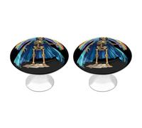 Skeleton Cape Rainbow Funny Round Cabinet Knobs Stainless Steel Drawer Pulls Door Handles Decoration