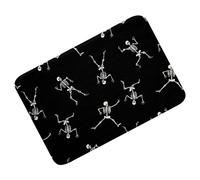 Skeleton Carpet - Spooky Skeleton Rug Floor, Welcome Doormats Rugs | Decorative Shower Softness Bathmat Bedroom, Clown Trap Pattern, Floor,Living Room