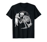 Skeleton Cat Skull Kitty Cute Ghost Halloween Men Women Kids T-Shirt