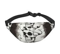 Skeleton Chef Fanny Pack for Men Women Crossbody Waist Bag Everywhere Belt Bag Wallet Hip Bum Bag with Adjustable Strap Casual Chest Bag for Outdoor Hiking Cycling, Black, One Size