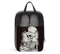 Skeleton Chef Shoe Bag for Travel Water-Resistant Shoe Pouch for Gym Portable Sneaker Bag with Zipper Travel Luggage Shoes Organizer Soccer Cleats Bag for Gym, Luggage