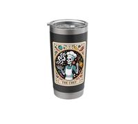 Skeleton Chef Tarot Card- Funny Cooking & Kitchen Stainless Steel Insulated Tumbler