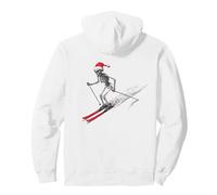 Skeleton Christmas, Skiing, Skier, Mountain, Winter, Original Pullover Hoodie