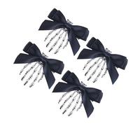 Skeleton Claw Hair Clips Black Metal Barrettes 4pcs Halloween