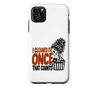 Skeleton Cleaning Humor I Cleaned It Once That Counts woman Case for iPhone 11 Pro Max