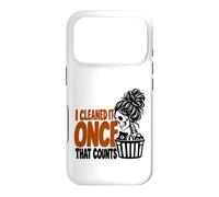 Skeleton Cleaning Humor I Cleaned It Once That Counts woman Case for iPhone 17 Pro