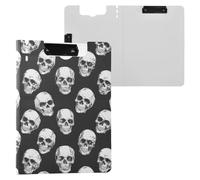 Skeleton Clipboard a4 Clip Board Foldover Document Folder Files for Paperwork with Clips Lightweight Plastic