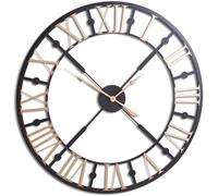 Skeleton Clock - Black and Gold - 95cm x 95cm