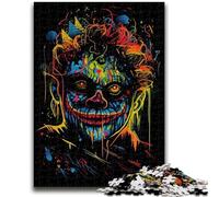 Skeleton Clown 1000 Pieces Jigsaw Puzzle for Adults& Teens,Stress Reliever Difficult Challenge Deal As Gifts for The Whole Family (38x26cm)