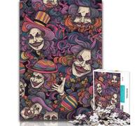 Skeleton Clown Puzzles 1000 Pieces for Adults,for Educational Game Challenge Toy for Is Ideal As A Gift for The Whole Family (38x26cm)
