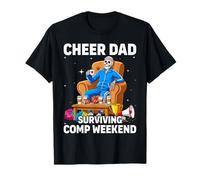 Skeleton Coffee Cheer Dad Surviving Comp Weekend Fathers Day T-Shirt