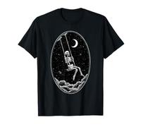 Skeleton Cosmic Swing Starry Void Shadow T-Shirt